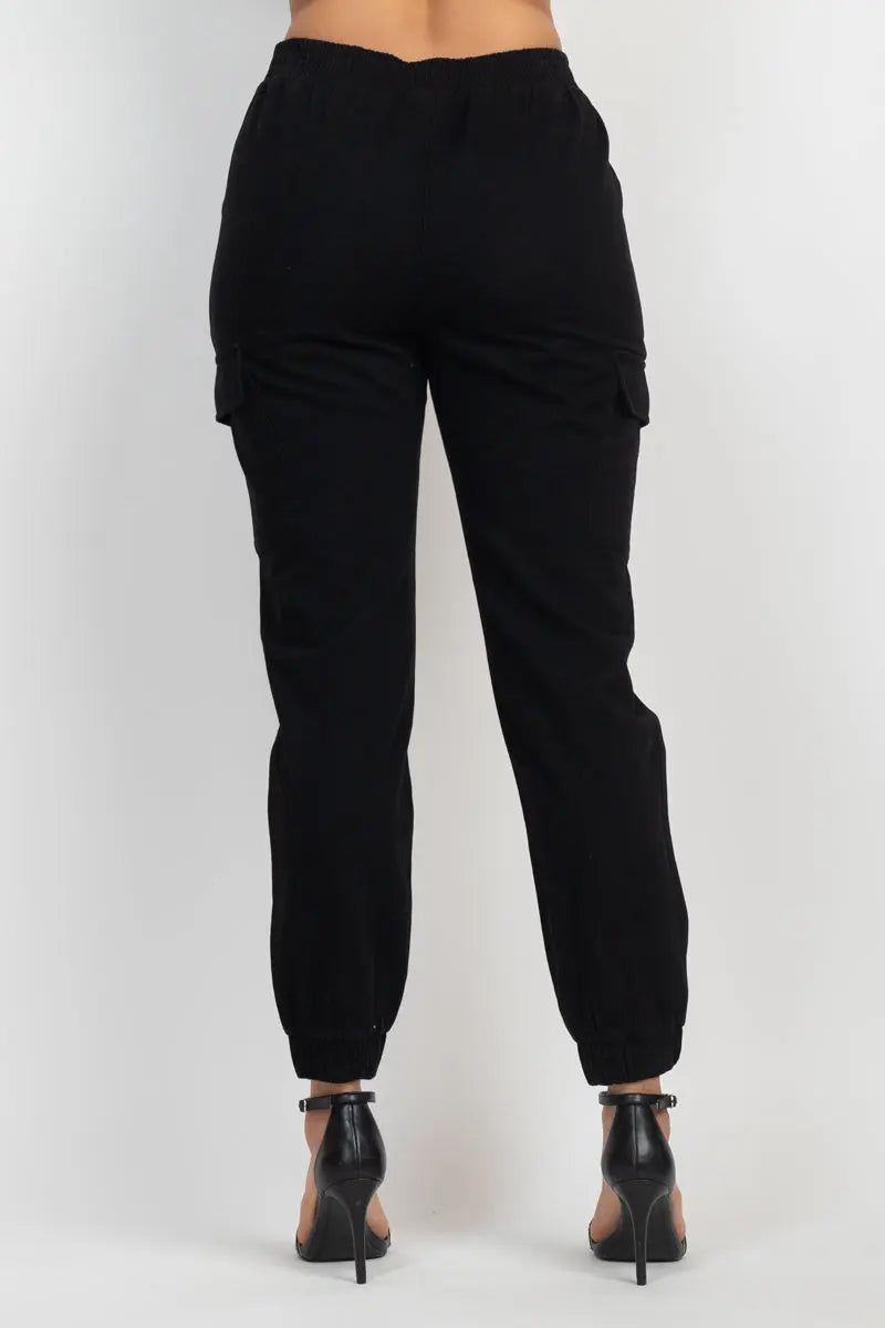 Solid High-rise Pocketed Jogger Pants Sunny EvE Fashion