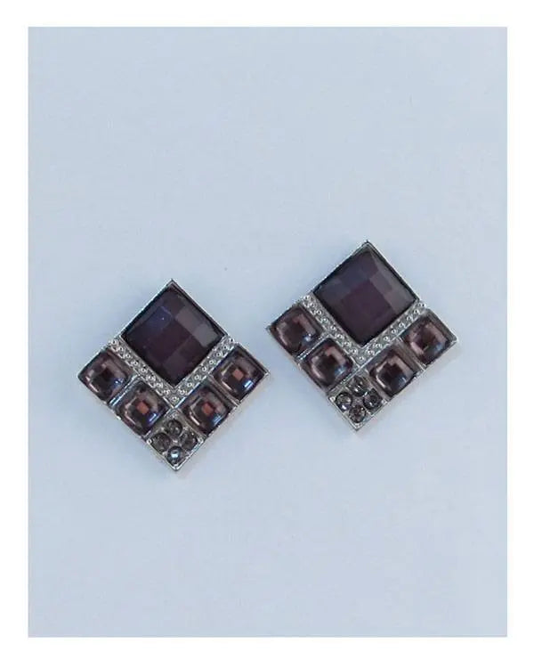 Squared faux stone earrings Sunny EvE Fashion