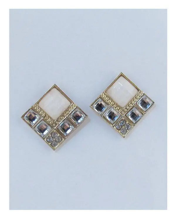 Squared faux stone earrings Sunny EvE Fashion