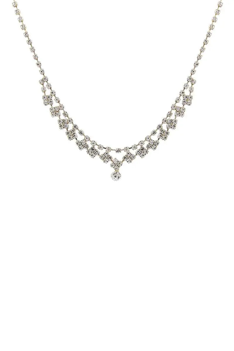 Stylish Rhinestone Design Crystal Necklace Sunny EvE Fashion
