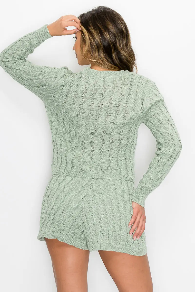 Sweater Long Sleeves & Short Set Sunny EvE Fashion