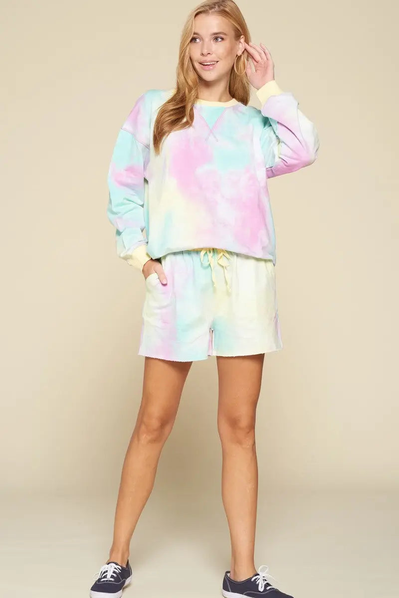 Tie-dye Printed Jersey Top Sunny EvE Fashion