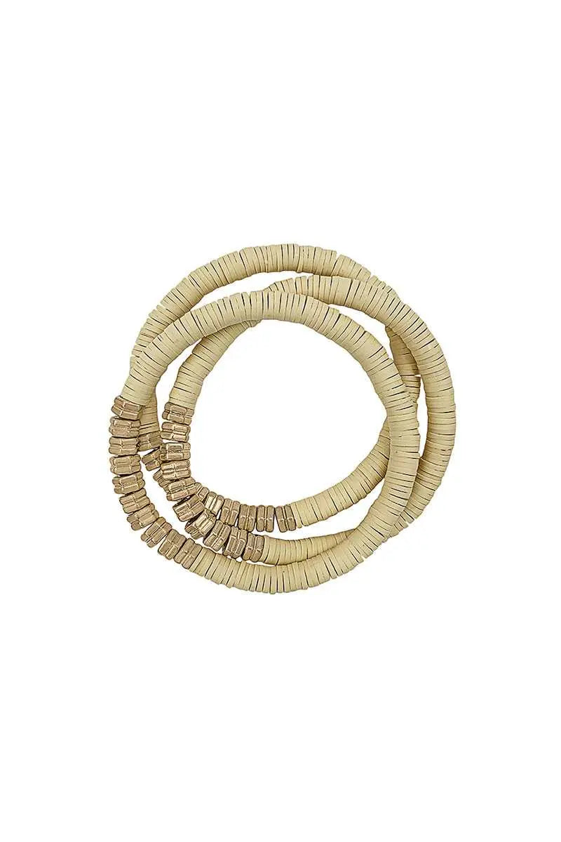 Triple Multi Ring Bead Stretchable Bracelets Sunny EvE Fashion