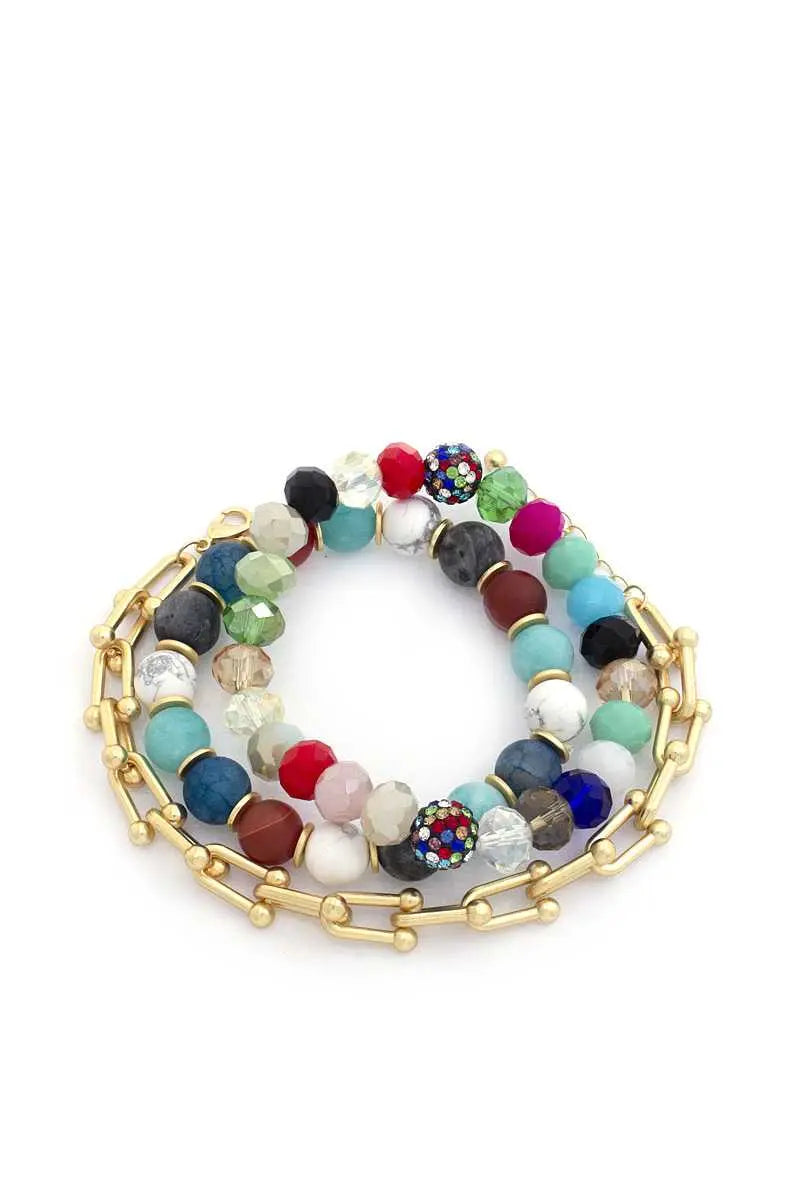U Link Stone Beaded Bracelet Set. Sunny EvE Fashion
